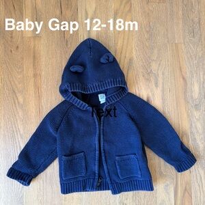 GAP Navy Blue Knit Hoodie for Kids